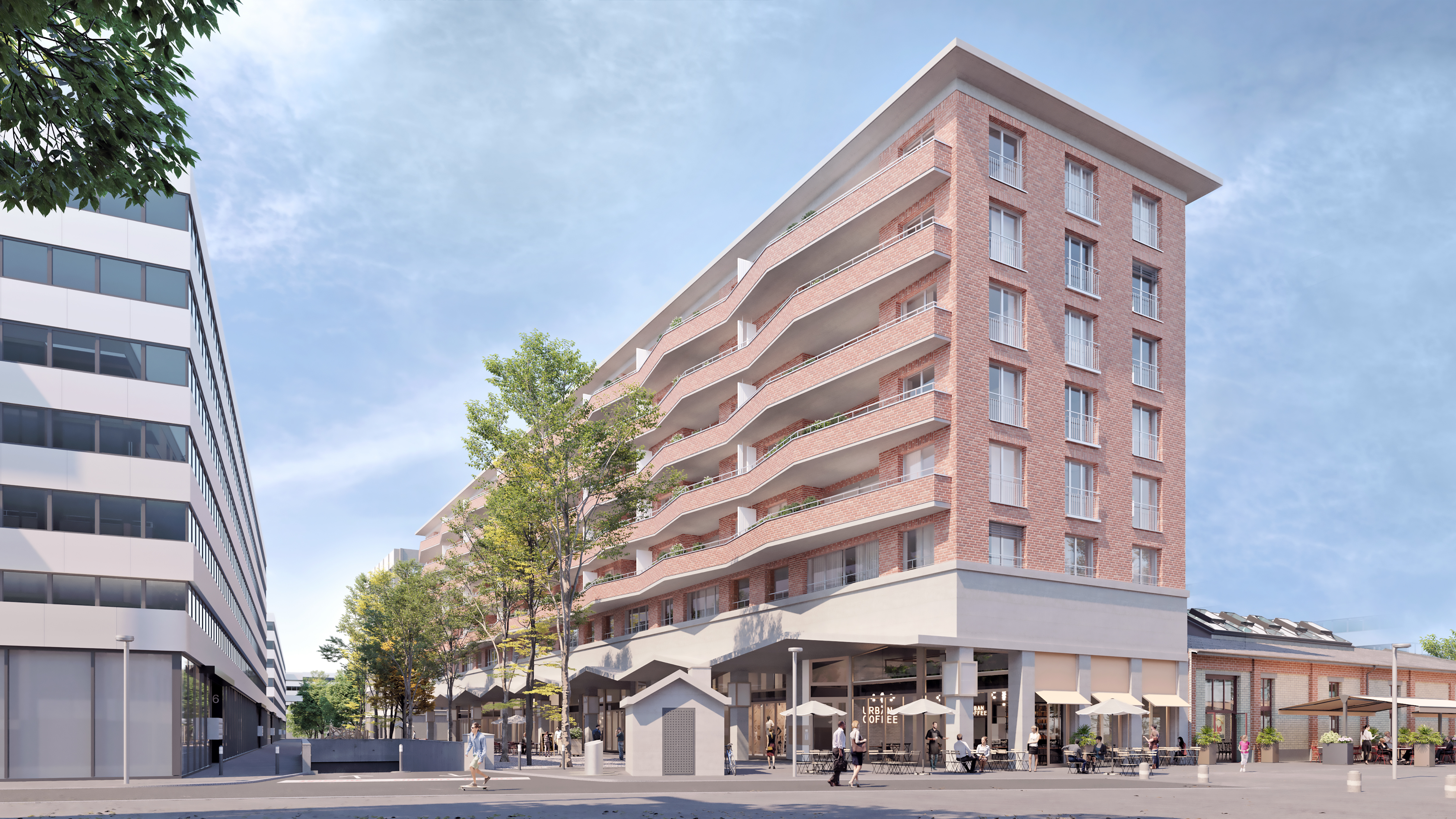 Visualisierung Längsbau Im Buchenpark 1–7, INTEGRA Square Wallisellen